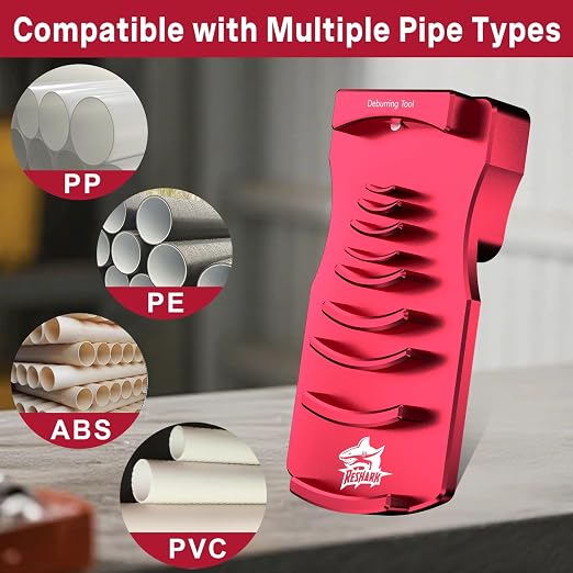9-in-1 Inner-Outer PVC Pipe Deburring Tool Kit, Adjustable Chamfers PVC Chamfer Tool for 9 Sizes: 0.5 Inch to 4 Inch Plastic Pipes, Professional Effective PVC Pipe Reamer for SCH40 PVC, CPVC Pipes