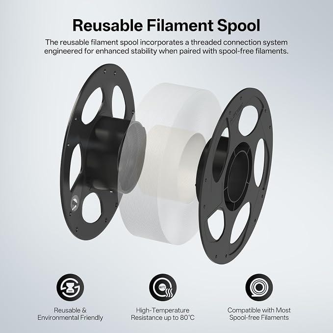 ANYCUBIC PC Filament 1.75mm, Tough and Long-Lasting Polycarbonate 3D Printer Filament, Accuracy +/- 0.02mm, Fit Most FDM 3D Printer, 1KG Spool, White