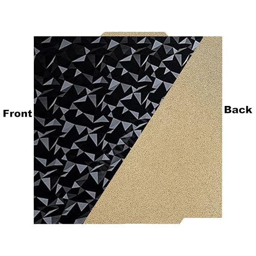 for CC2/Centauri Carbon/Centauri 3D Printer Build Plate Double Sided Smooth PEO and Textured PEI Sheet 271x260mm Flexible Removable Spring Steel Heated Printing Bed Platform Mat