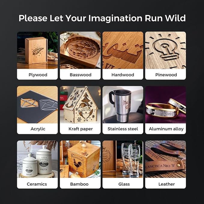 Longer Laser RAY5 10W Laser Engraver with Air Pump and 17.3"x 17.3"Honeycomb Working Table, DIY Laser Engraver for Wood and Metal, Paper, Acrylic, Glass, Leather