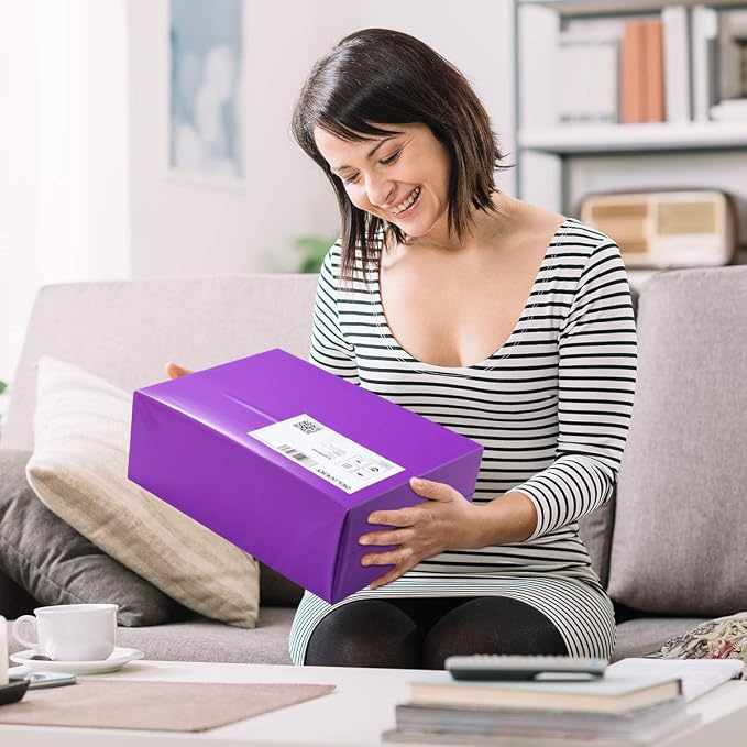 UCGOU Poly Mailers 14.5x19 Inch Purple 100 Pack Large Shipping Bags #7 Strong Thick Mailing Envelopes Self Sealing Adhesive Waterproof and Tear Proof Boutique Packaging Postal for Clothing