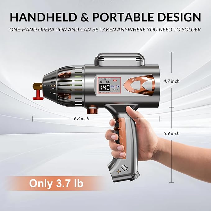 Handheld ARC Stick Welder 140A 110V,lightweight Portable inverter handheld welder Gun capable of DC Stick for Hobby DIY Projects Home Use. Arc force and Anti-Stick With Welding Tools
