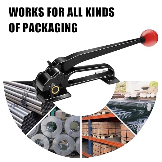 Heavy Duty Banding Strapping Tensioner Manual Packaging Tools Windlass for 1/2"-3/4" Width Metal Steel Strapping Coil