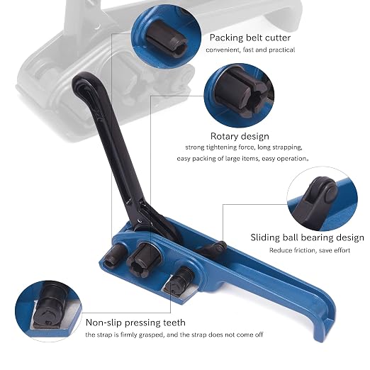 Heavy Duty Poly Strapping Tensioner - Banding Tools Windlass for 1/2" -3/4" Width Polyester Polypropylene Strap