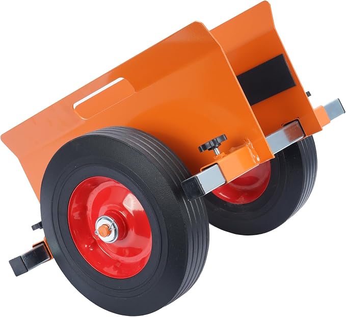 Heavy Duty Panel Dolly Orange 1100LBS Capacity Door Dolly with 10" Solid Wheels, Adjustable Drywall Mover Panel Drywall Cart Material Handling All Terrain Slab Cart