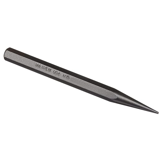 Mayhew Tools 70004 Solid Punch, 1/16" x 5", Shot Blast Finish