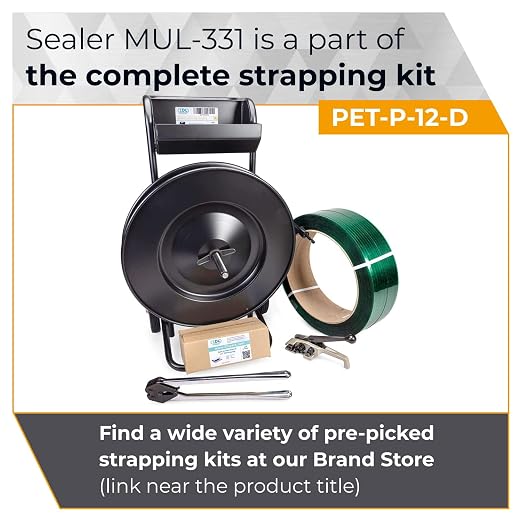 IDL Packaging Teknika MUL-331 Heavy Duty Sealer for PET Strapping, 1/2" Strap Width