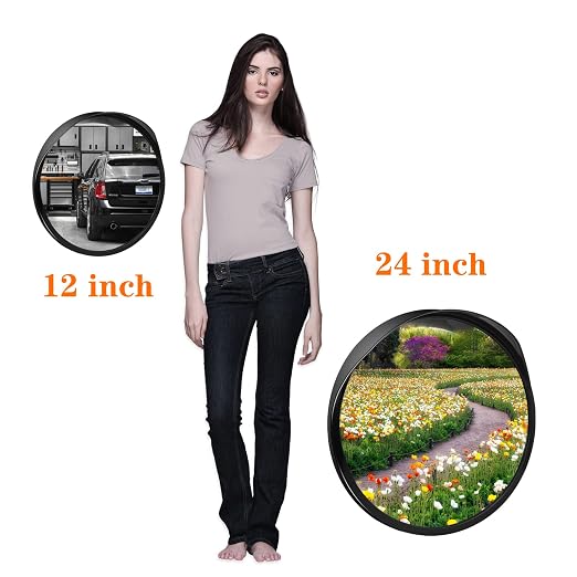 Convex Safety Mirror ๐ฎ๐ฐ" ๐๐ฟ๐ฐ๐๐น๐ถ๐ฐ ๐๐ฟ๐ถ๐๐ฒ๐๐ฎ๐ ๐ ๐ถ๐ฟ๐ฟ๐ผ๐ฟ, Outdoor Security Mirror Extends View with Adjustable for Bracket, Warehouse, Parking, Garage, Office, Home, Factory