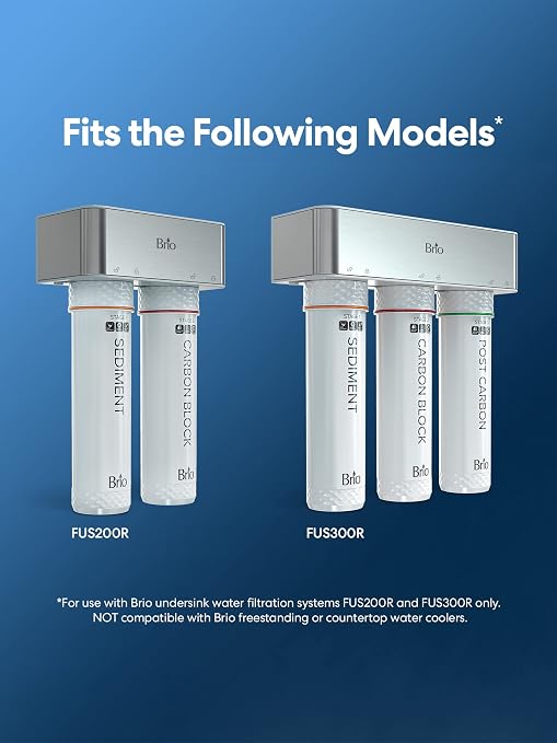 Brio Stage-2 Carbon Block Water Filter Replacement for Brio Models FUS200R and FUS300R
