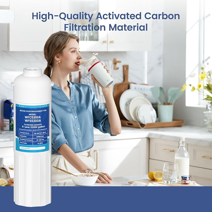 WFC5300A Water Filter Replacement Compatible with ICEPURE and PUREPLUS WFS5300A Water Filtration System, 3 Years or 22000 Gallons Ultra High Life1 Pack