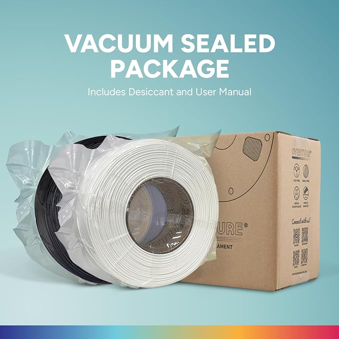 OVERTURE 2KG Bundle High Speed PLA Filament Refill 1.75mm 3D Printer Filament, 2 Pack 1kg (2.2lb) Refilament for Bambu Lab Reusable Spool, Fit Most FDM 3D Printers (Space Grey*2)