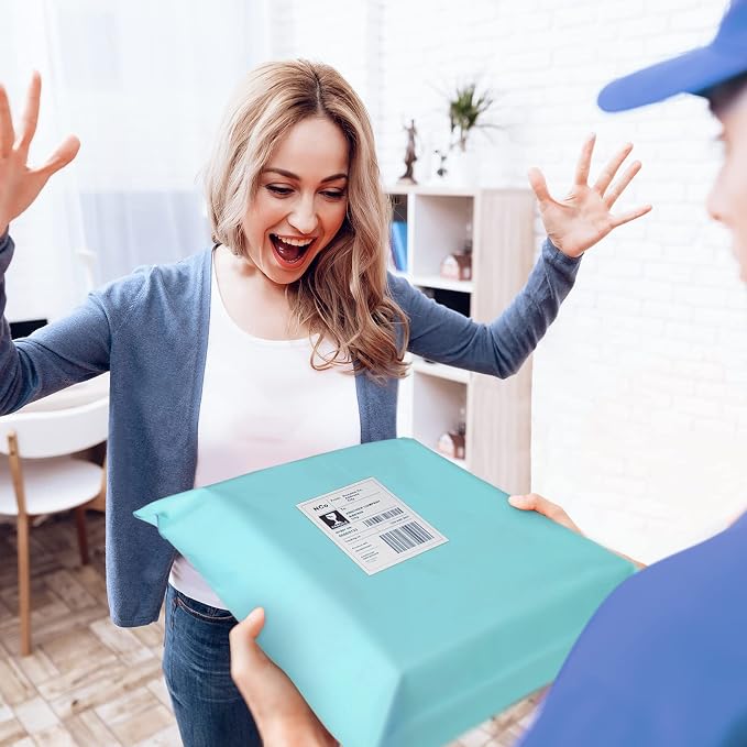 Fuxury Poly Mailers 10x13 Inch 1200 Pcs, Bulk Shipping Bags for Clothing, Strong Adhesive Shipping Envelopes for Small Business Suppliers,Waterproof Mailers Poly Bags Mailing Envelopes Light blue