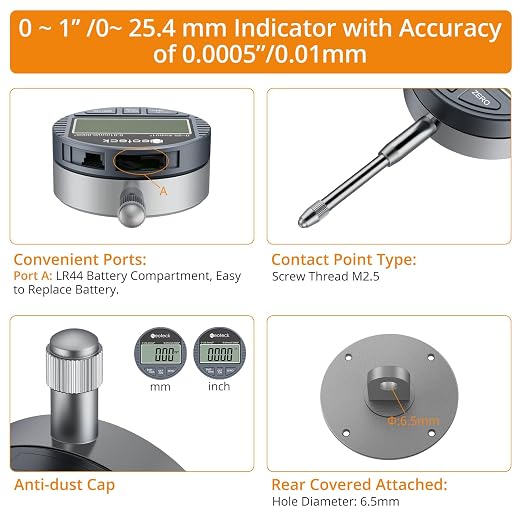 Neoteck 1'' Digital Indicator+Digital Table Saw Gauge Set
