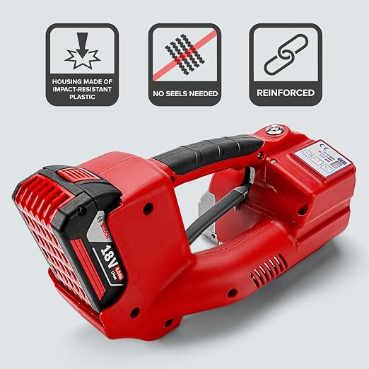 IDL Packaging Transpak H-46A Battery-Powered Premium Industrial Strapping Tool for 1/2" Polyester (PET) and Polypropylene (PP) Strapping - High-Speed Packaging Strapping Machine