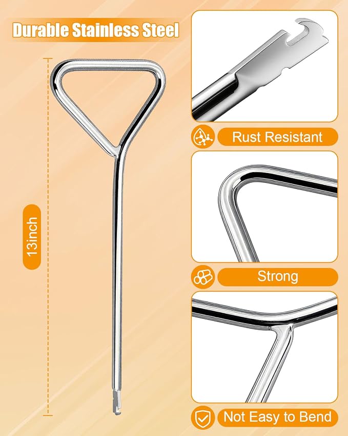 13 Inch Spring Removal Tool Set for Snowmobiles Dirt Bikes and Motorcycles, Spring Puller Push and Twist with Full Loop Handle