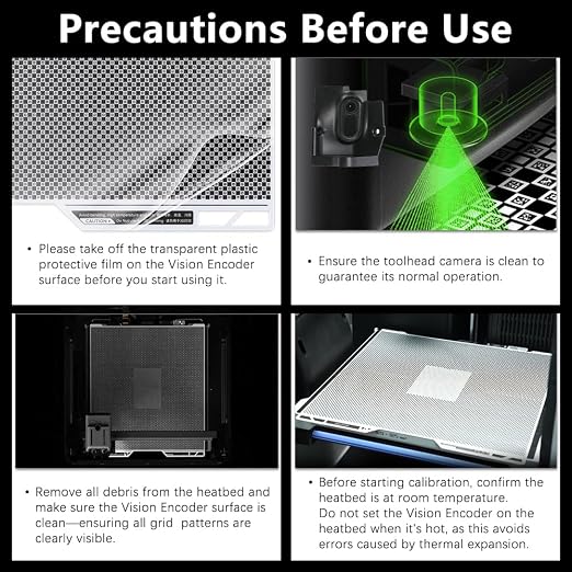 for Bambu lab H2D H2S H2C Vision Encoder Bambu Lab H2C Build Plate 3D Printer 50μm Motion Accuracy Advanced Calibration Tool H2d Plate Bambu 3D Printer Acessories