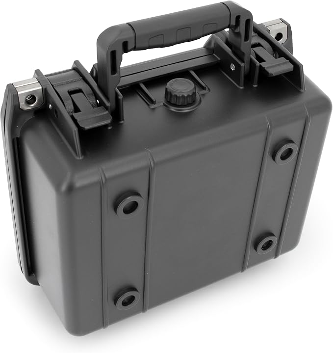 CASEMATIX 11" Waterproof Hard Case with Customizable Foam for Portable Electronics, Tools and Accessories - Hard Shell Small Plastic Case with Pre-Diced Travel Case Foam Interior