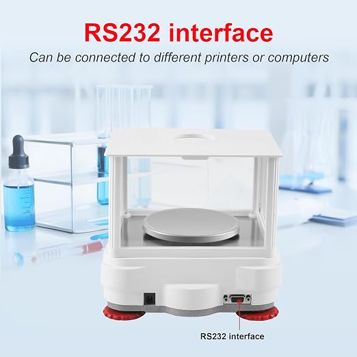 Analytical Balance 100g x 0.001g GN ct Unit Laboratory Scientific Electronic Balance Scale LCD Display with RS232 for Laboratory Schools Chemical LCD Display Windshield
