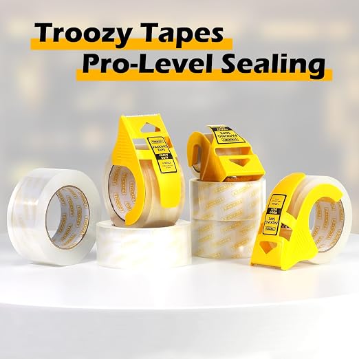 Clear Heavy Duty Packing Tape Rifills for Packing Shipping Moving and Storage, 1.85 mil Thick, 1.88 in x 60 yd, 36 Rolls, Total 2160 yd