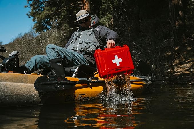 NANUK 920 Waterproof First Aid Box Empty – Durable, Medical First Aid Organizer Case, IP67-Rated, Dustproof, Impact-Resistant, and Floats (15" x 10.5" x 6.2") – Red | IP67 Waterproof and Dustproof, Floats, Interior 15 X 10.5 X 6.2 in, Nk-7 Resin Shell,...