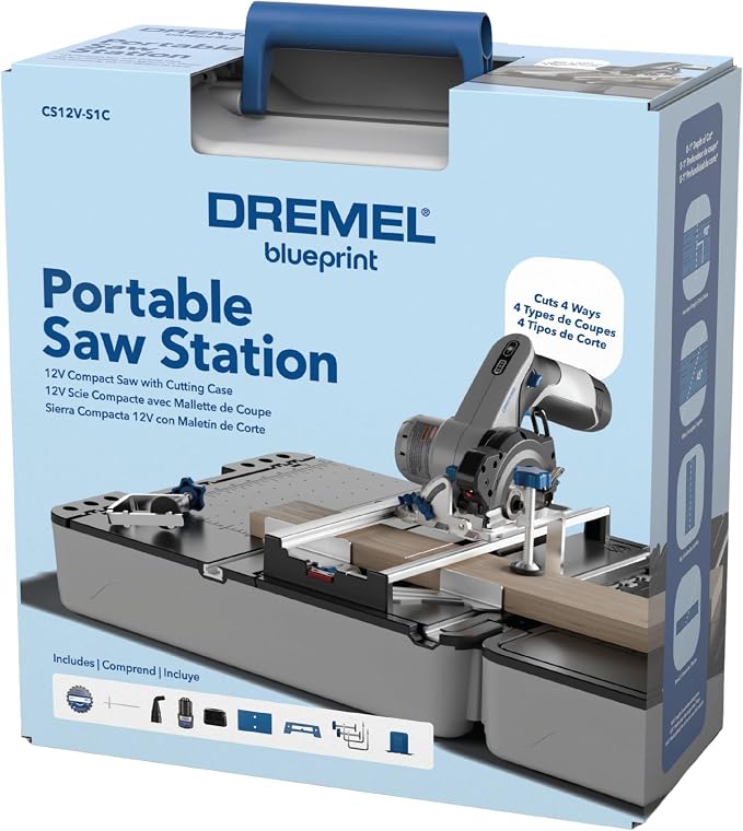 Dremel Blueprint Portable Saw Station with 12V Brushless Compact Circular Saw and Multi-Purpose Cutting Case (CS12V-S1C)