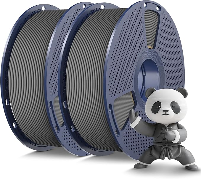 SUNLU 3D Printer Filament Bundle PLA Matte 1.75mm, Super Neatly Wound PLA Filament with Matte Finish, Print with 99% FDM 3D Printers, 1kg Spool (2.2lbs), 2 Packs, Matte Grey+Matte Grey