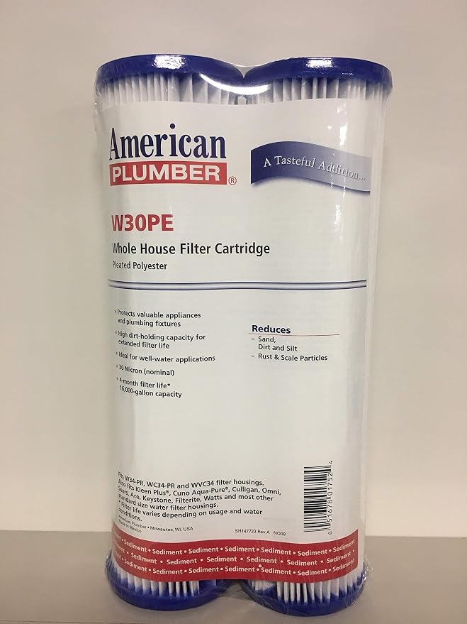 American Plumber W30PE Whole House Sediment Filter Cartridge (2-Pack)