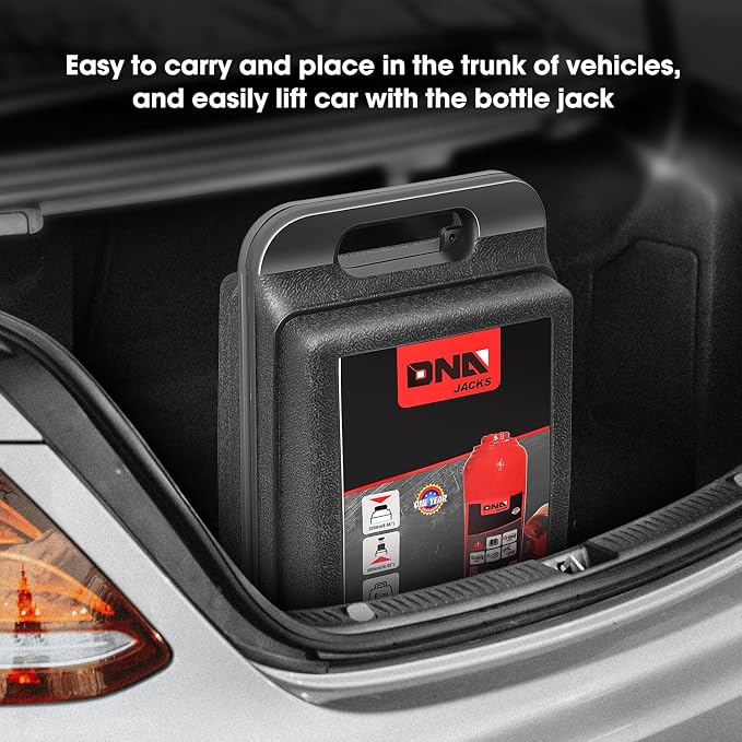 DNA Motoring 6 tons / 13228 lbs Lifting Automotive Welded Hydraulic Bottle Jack for Repair Vehicle, Pickup, Truck, w/Manual Handle, Red,TOOLS-00355