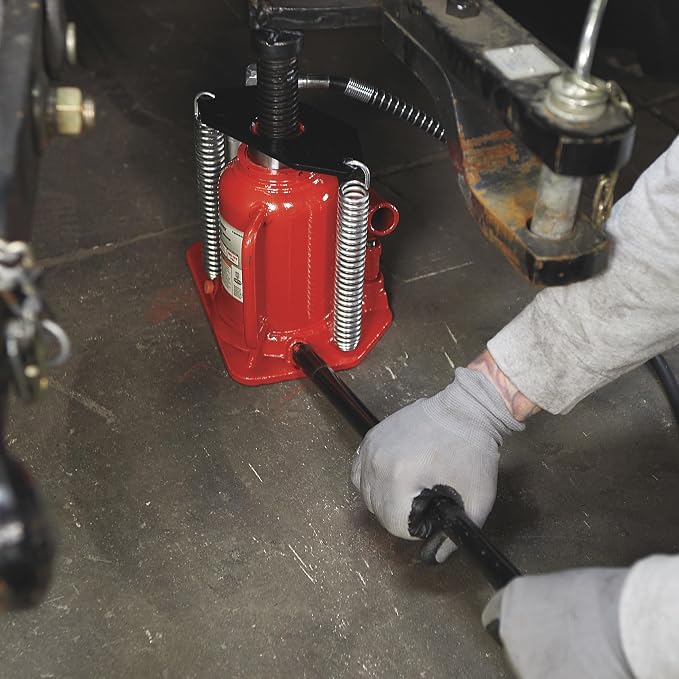 Strongway 20-Ton Air/Hybrid Short Bottle Jack