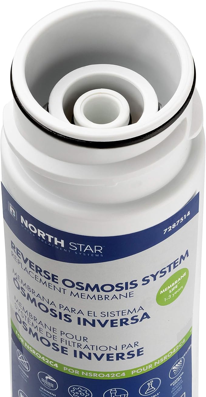 Soft Water Supply - 7287514 Reverse Osmosis Membrane Filter with RO Filter Change Reminder Tag - Fits NSRO42C4 - 1 Count