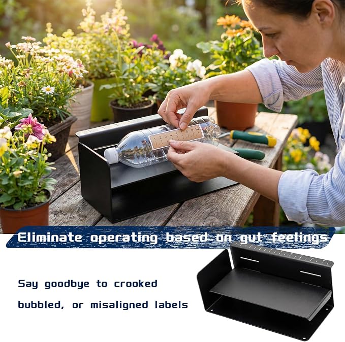 Label Positioning Shelf Candle Label Application Tool for Jars & Bottles Precision Label Positioning System for Manual Labeling Consistent Alignment for Candles, Cosmetics, and Glassware