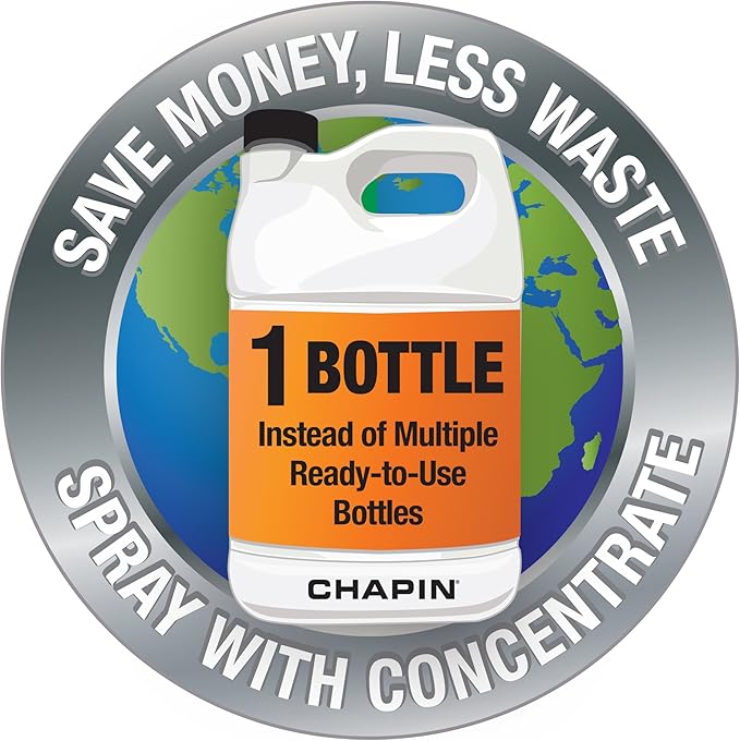 Chapin International 63900 Self Cleaning Backpack Sprayer, 4 gal, Translucent White