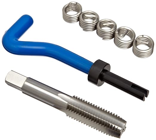 E-Z Lok EK21310 Helical Threaded Insert Kit, 304 Stainless Steel, 9/16"-12 Thread Size, 0.563" Installed Length (Pack of 5)