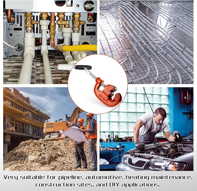 Professional Pipe Cutter Tool for 1-3" Pipes,Heavy Duty Metal Tube Cutter to Galvanized Pipe,Ironr, and PipeCopper,Metal Tube Cutter Great With 2 additional blades for Plumbers or Metalworkers