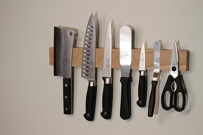 Mercer Culinary Rubberwood Magnetic Bar, 18 Inch x 2-3/8 Inch x 3/4 Inch, Brown
