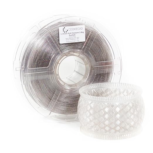 Cookiecad PETG Filament 1.75mm 1kg Glitter Translucent 3D Printer Filament - Funfetti PETG