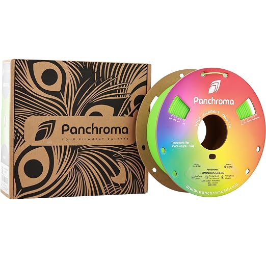 Polymaker Panchroma Luminous PLA Filament 1.75mm for 3D Printing, Green | Neatly Wound, Glow in the Dark PLA 1kg, Easy Print & Smooth Feeding, Compatible with Bambu Lab & Most 3D Printers