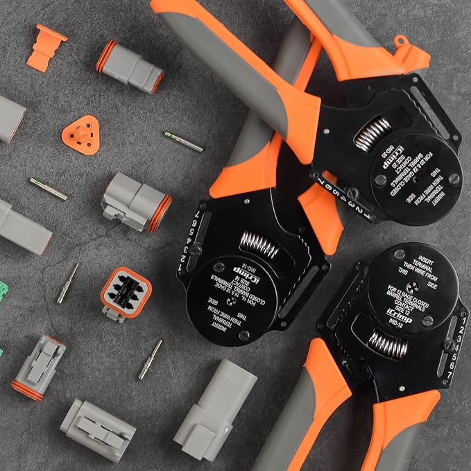 iCrimp Closed Barrel Crimper 4 Way Indent,8 Impression Type for Deutsch Solid Contacts gage 12 (IWD-12)