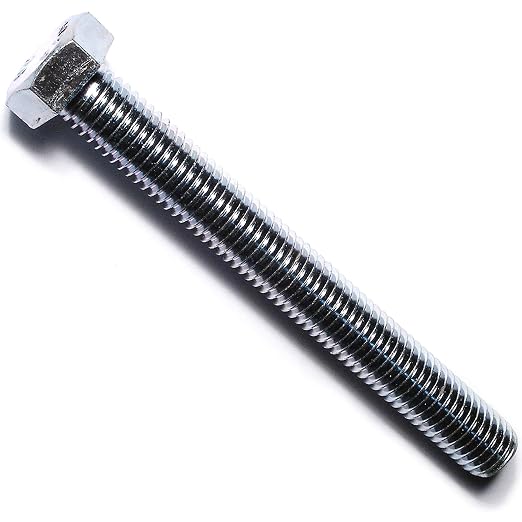 Hard to Find Fastener Tap Hex Bolts, Durable Corrosion-Resistant Steel Hex Head Bolt for Home Improvement, DIY, Construction, 5/8-11 x 5-1/2, Pack of 25