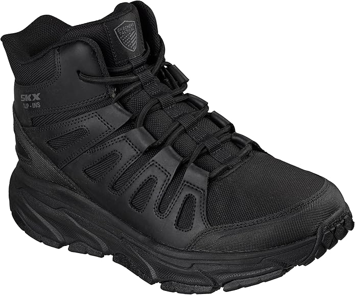 Skechers mens D'lux Walker Sr Hands Free Slip Ins Tactical Boot
