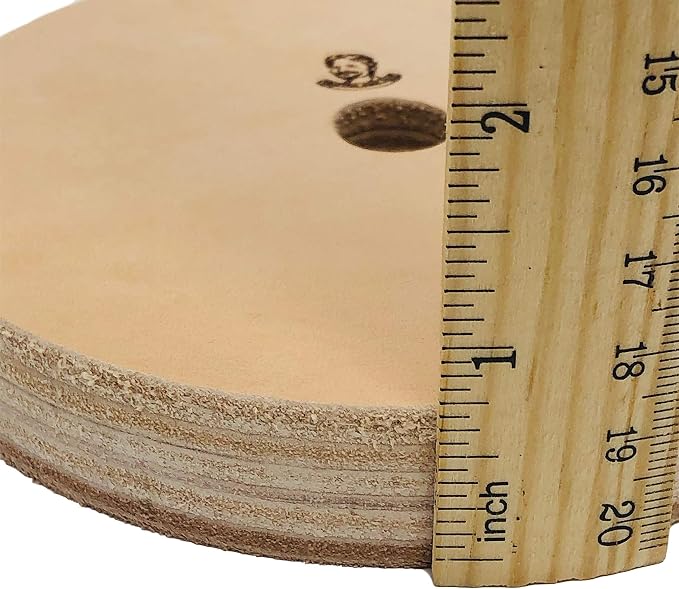 Leatherbeltman 6" (3/4" Width) Leather Honing/Stropping Wheel - Fits 1/2" Arbor - Buffing Compound Included