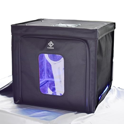 UV Light Curing Box Curing Enclosure 400(L)380(W)*400(H) mm Large Curing Cabinet 365-460nm UV Light for Curing LCD SLA DLP 3D Resin Print Model or Making Soles White