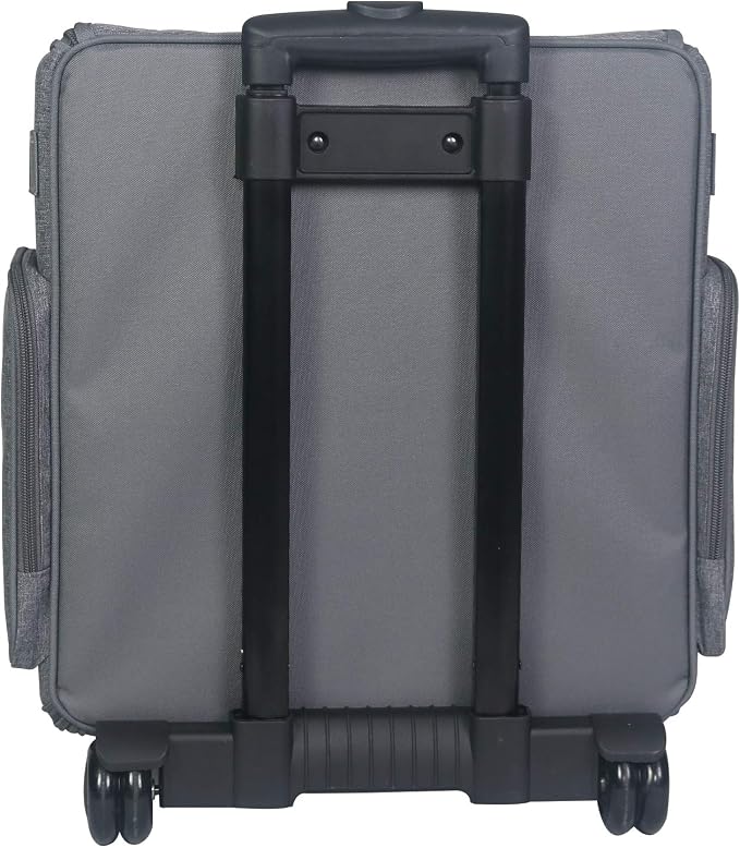 Everything Mary Rolling Scrapbook Tote – Heather Grey Craft Bag with Wheels – Organizer Case for Scrapbooking, Papercraft, Art Supplies & Portable Craft Storage