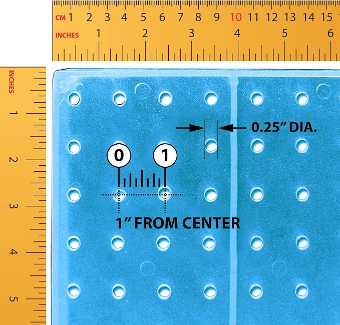 Azar Displays 701414-BLU-4C32 Rotating Countertop Display Kit with Peg Hooks Included, 14 Inches Wide x 14 Inches Deep x 20 Inches High, Pegboard Spinner Organizer, Blue