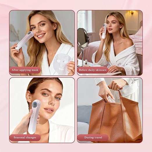 Portable Skin Hydration Tester Home Use, Real-Time Skin Moisture Meter Testing Water & Oil Level with TFT Display, Fast & Accurate Mode Face & Body Hydration Monitor, Skincare Gifts for Women