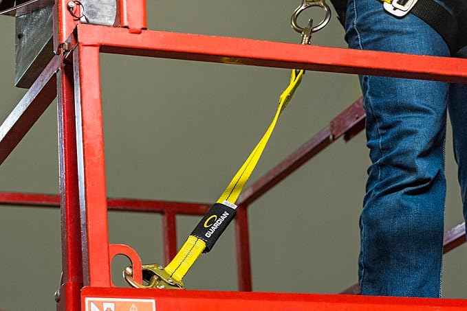 Guardian 01250 Non-Shock-Absorbing Lanyard - 2 ft | Self Locking Steel Hooks | ANSI and OSHA Compliant