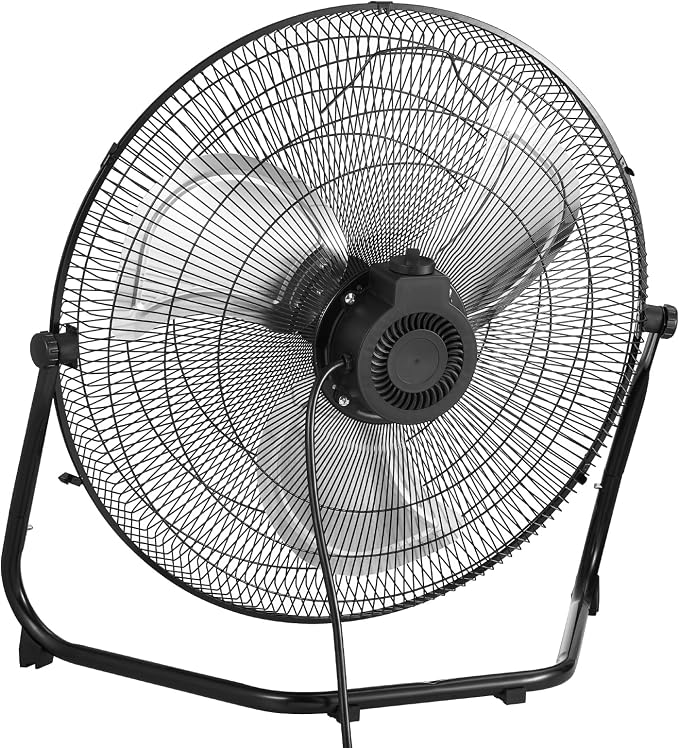 VEVOR Floor Fan, 3 Speeds High Velocity Heavy Duty 18 Inch Industrial Fan, 4000 CFM 360° Adjustable Tilt 19.69 ft/sec Airflow Large Metal Fan, for Home, Gym, Office, Garage, Commercial Shop & Bedroom