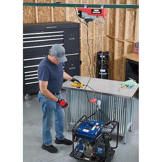Ironton Electric Cable Hoist - 220-lb. Single-Line Capacity/440-Lb. Double-Line Capacity, 40/20ft. Lift