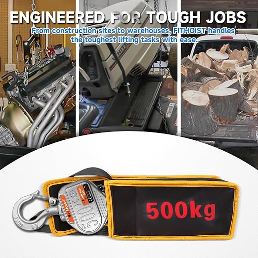 1/2 Ton Mini Lever Hoist, Chain Hoist Come Along 10FT, Aluminum Alloy Small Puller Hoist G80 Chain with Safety Hook, for Lifting Pulling Garages Warehouse, Presents for Dad Husband Men