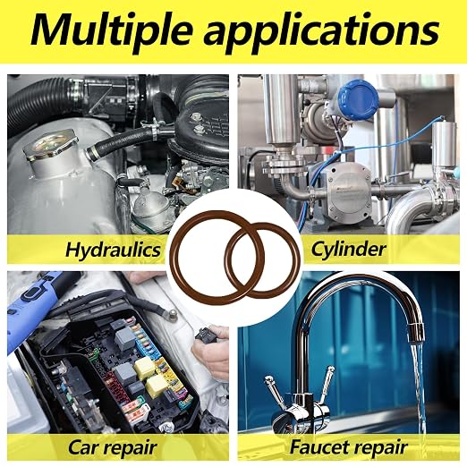 XBVV 386 PCS Metric Viton O-Ring and 382 PCS SAE FKM Viton O-Ring Kit for Various Chemicals, Cylinders, Hydraulic,Automotive and Plumbing Pressure Washer Oring Repairs